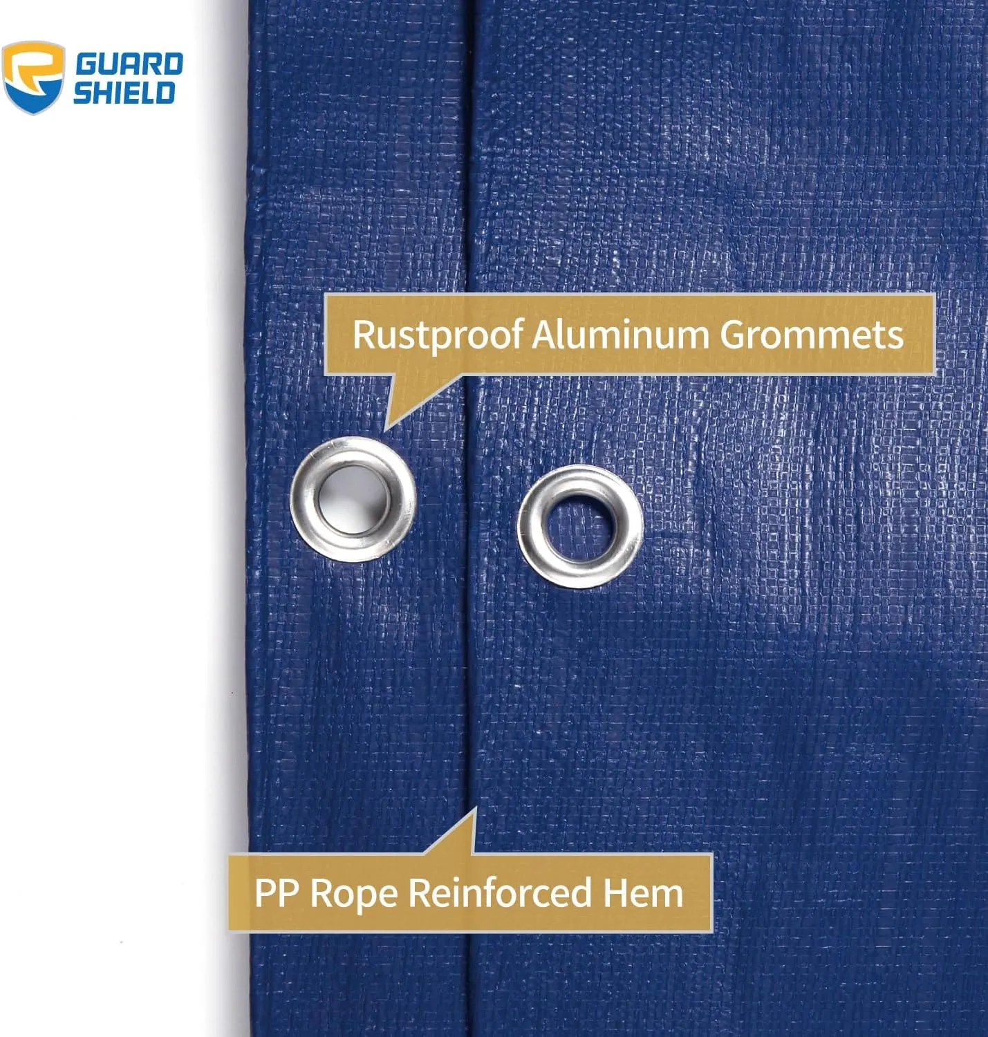 GUARD SHIELD Heavy Duty Matte Blue Tarp Waterproof 10x12 Feet Large UV Resistant Tarps Cover Outdoor 11mil
