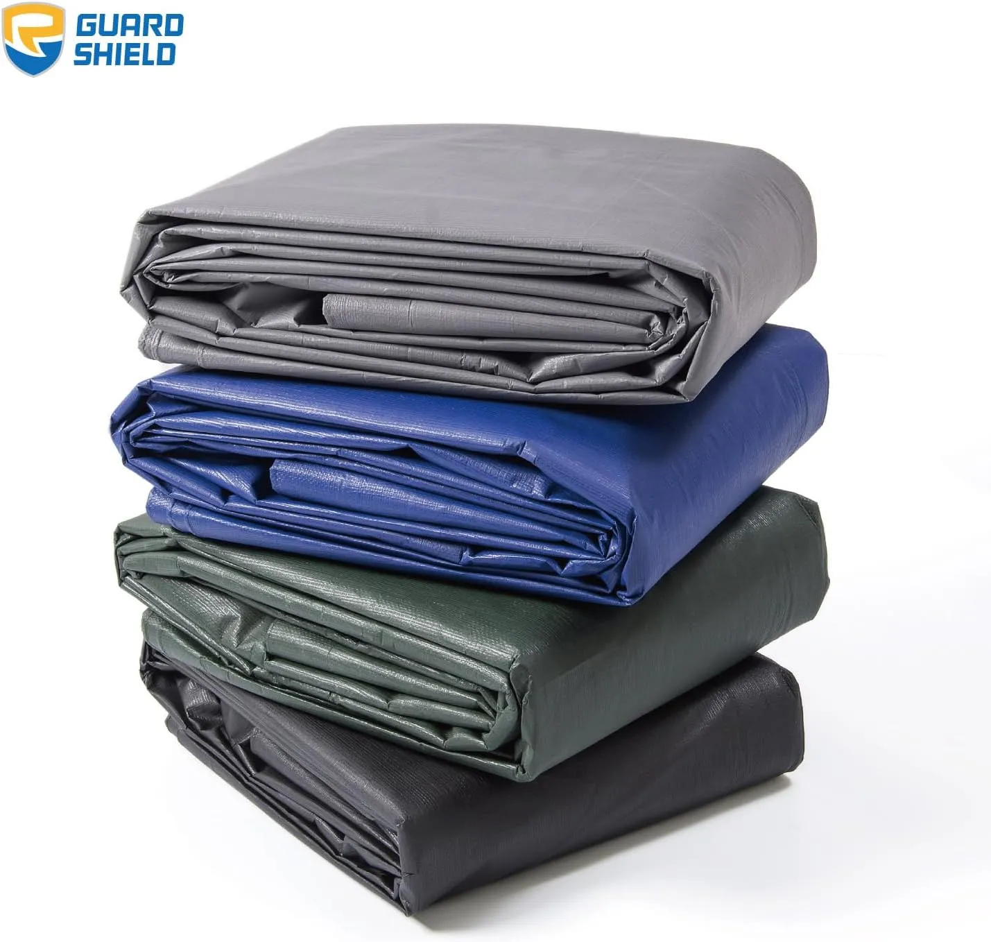 GUARD SHIELD Heavy Duty Matte Blue Tarp Waterproof 10x12 Feet Large UV Resistant Tarps Cover Outdoor 11mil