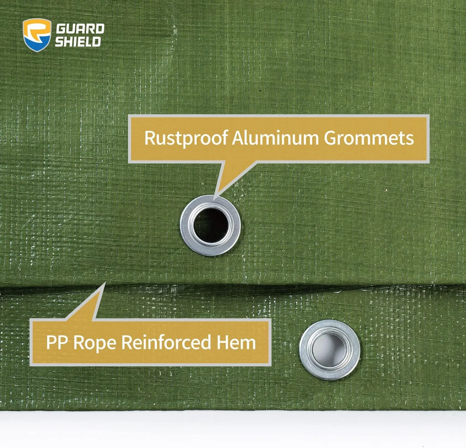 GUARD SHIELD Heavy Duty Tarp 12x20 Feet Green Multi Purpose Thick Waterproof Poly Tarp Cover 10mil