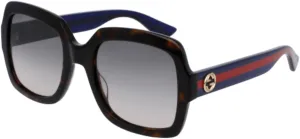 Gucci GG0036S Rectangle Sunglasses For Women   BUNDLE with Designer iWear Eyewear Care Kit