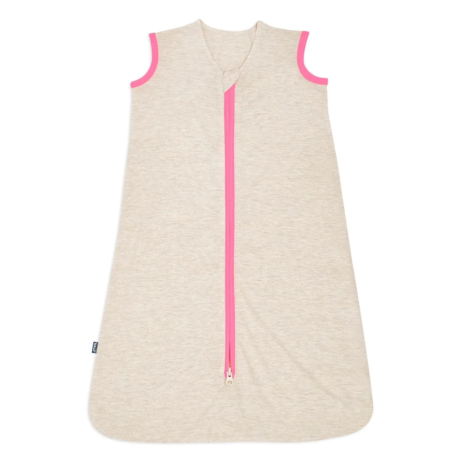 HALO Sleepsack Ideal Temp, Baby Wearable Blanket, TOG 1.0, Oatmeal/Pink, Small