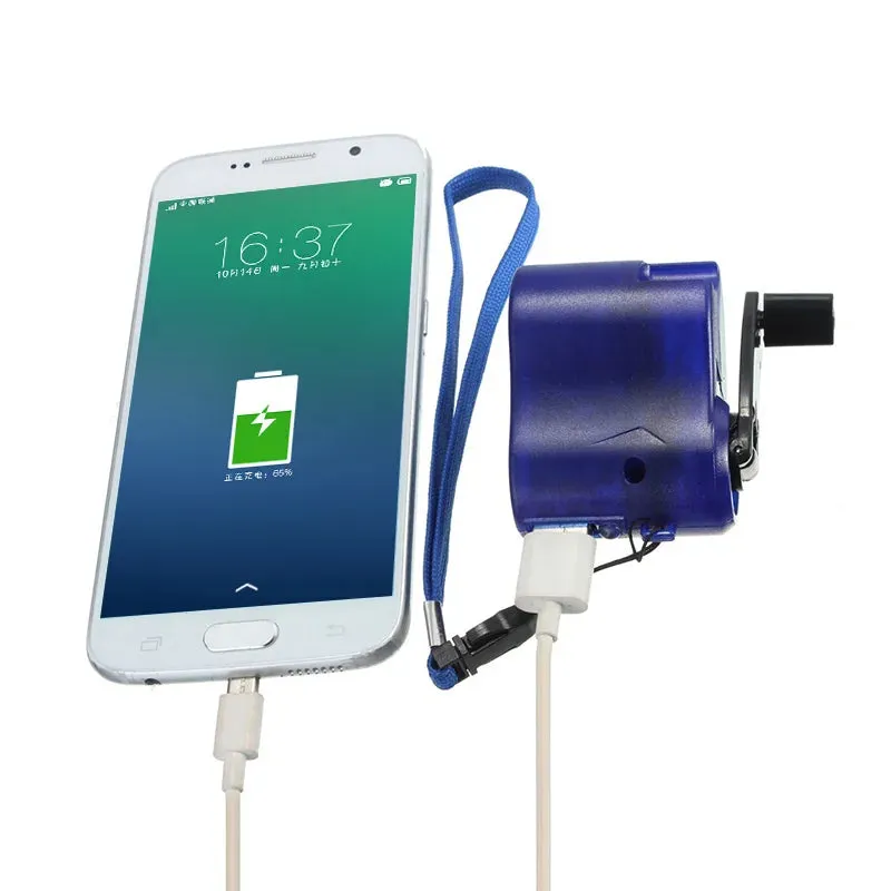 Hand Crank USB Phone Emergency Charger For Camping Hiking EDC Outdoor Sports Travel Charger Camping Equipment Survival