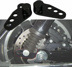 Harvard Chrome Lowering Links Kit Rear Shock Blocks 1-3 Inch Adjustable for Harley Touring Street Glide/Road Glide/Electra Glide/Road King 02-14 15 16 (Air Shocks)