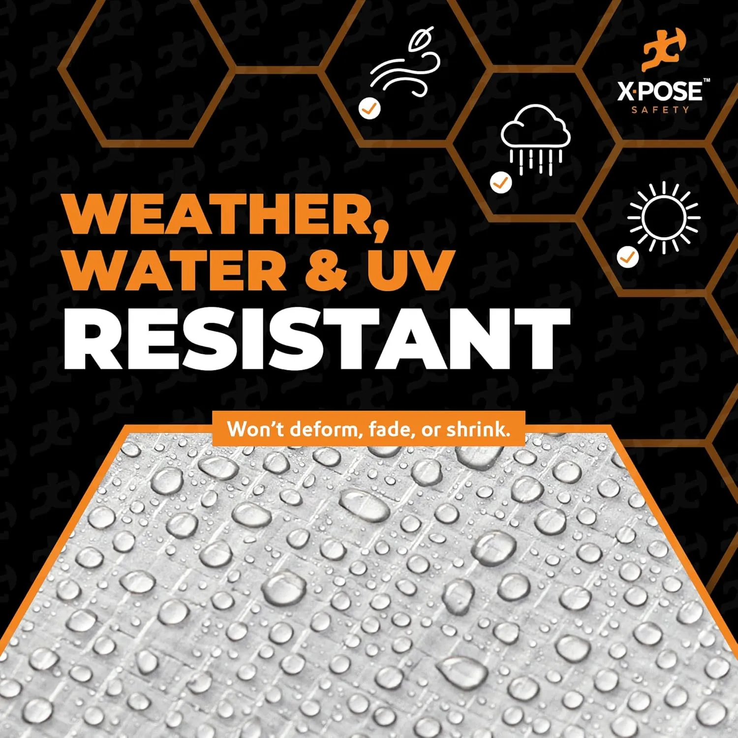 Heavy Duty Poly Tarp - 8' x 10' - 10 Mil Thick Waterproof, UV Blocking Protective Cover - Reversible Silver and Black - Laminated Coating - Grommets - by Xpose Safety