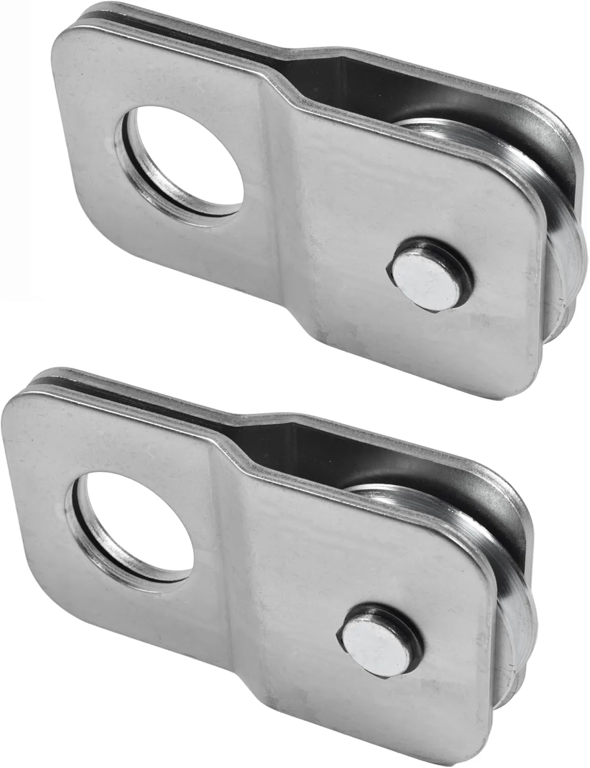 Hi-Gear 2 Pack - Heavy Duty 4 Ton 8800 lb. Capacity Universal Silver Nickel Plated Snatch Block Recover Winch Pulley ATV UTV