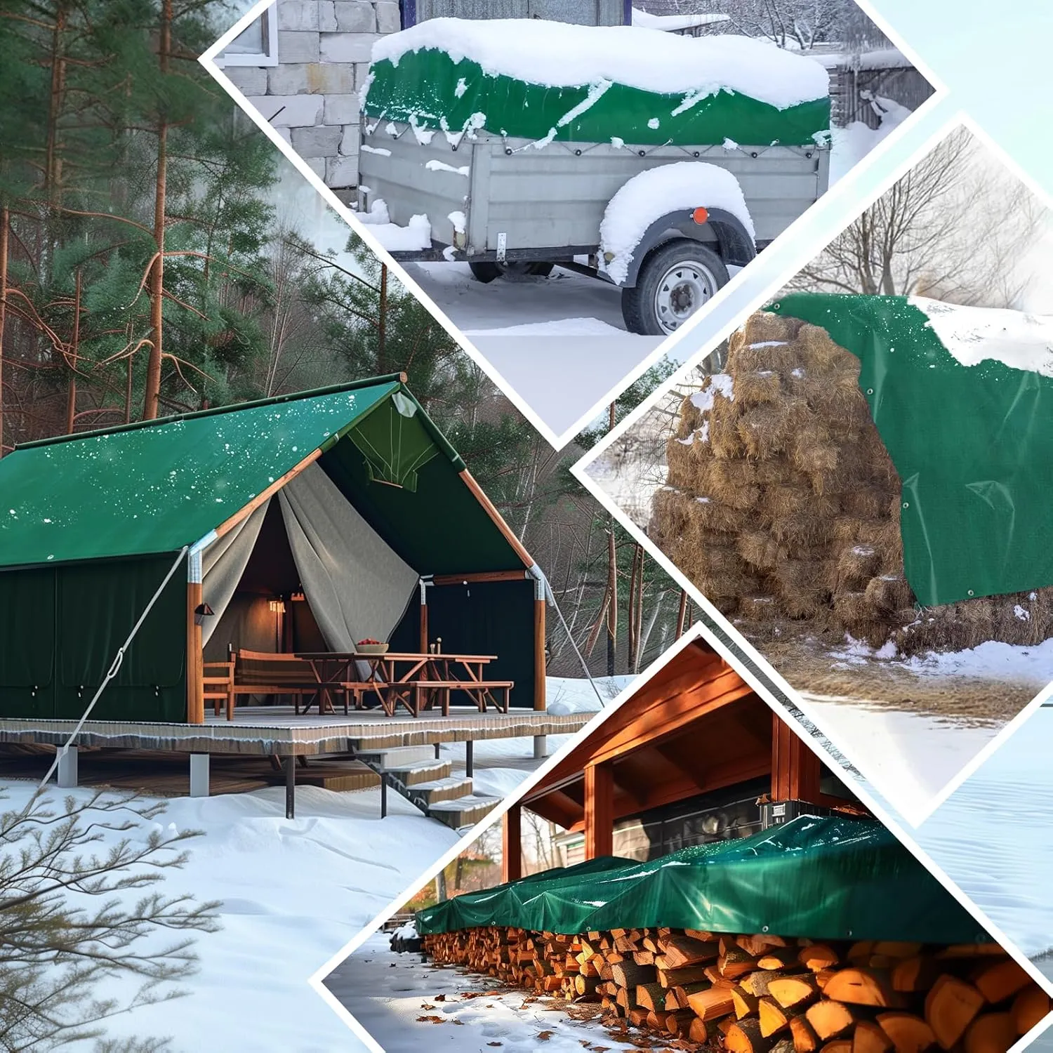 HIRALIY 14 Mil Tarp Waterproof 10x12 Feet, Extra Thick Heavy Duty Tarp with Reinforced Grommets for Firewood, Roof, Camping, Patio, Pool, Boat, Dump Trailer