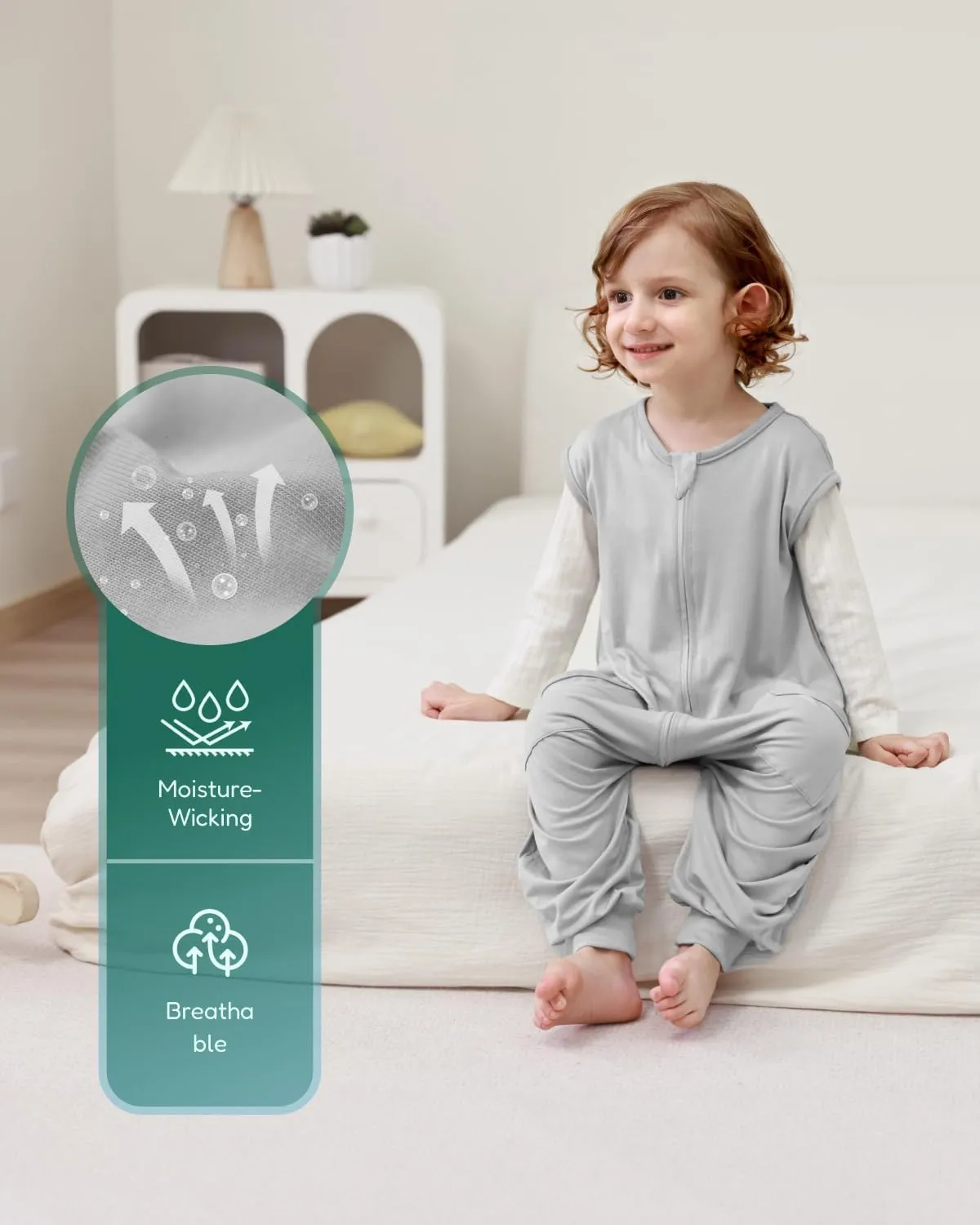 HOMEAL Toddler Sleep Sack with Leg, Sleep Sack with Feet, Baby Sleep Sack 12M-7T