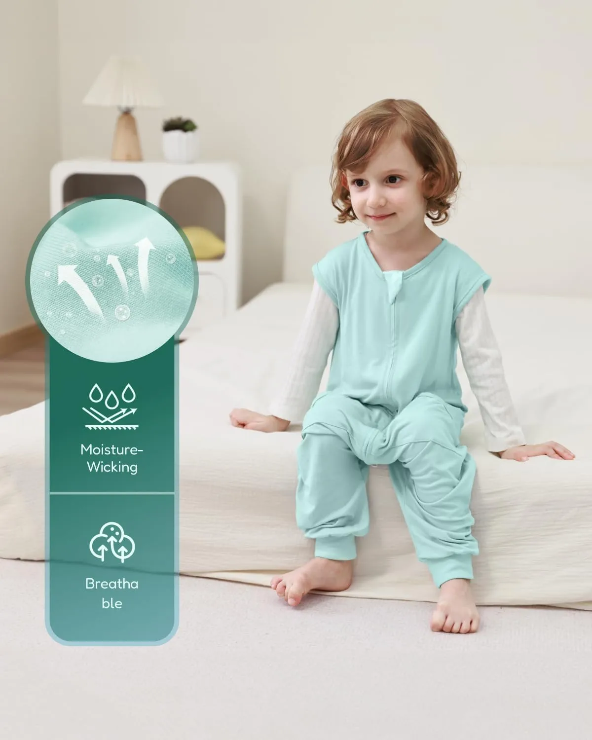 HOMEAL Toddler Sleep Sack with Leg, Sleep Sack with Feet, Baby Sleep Sack 12M-7T