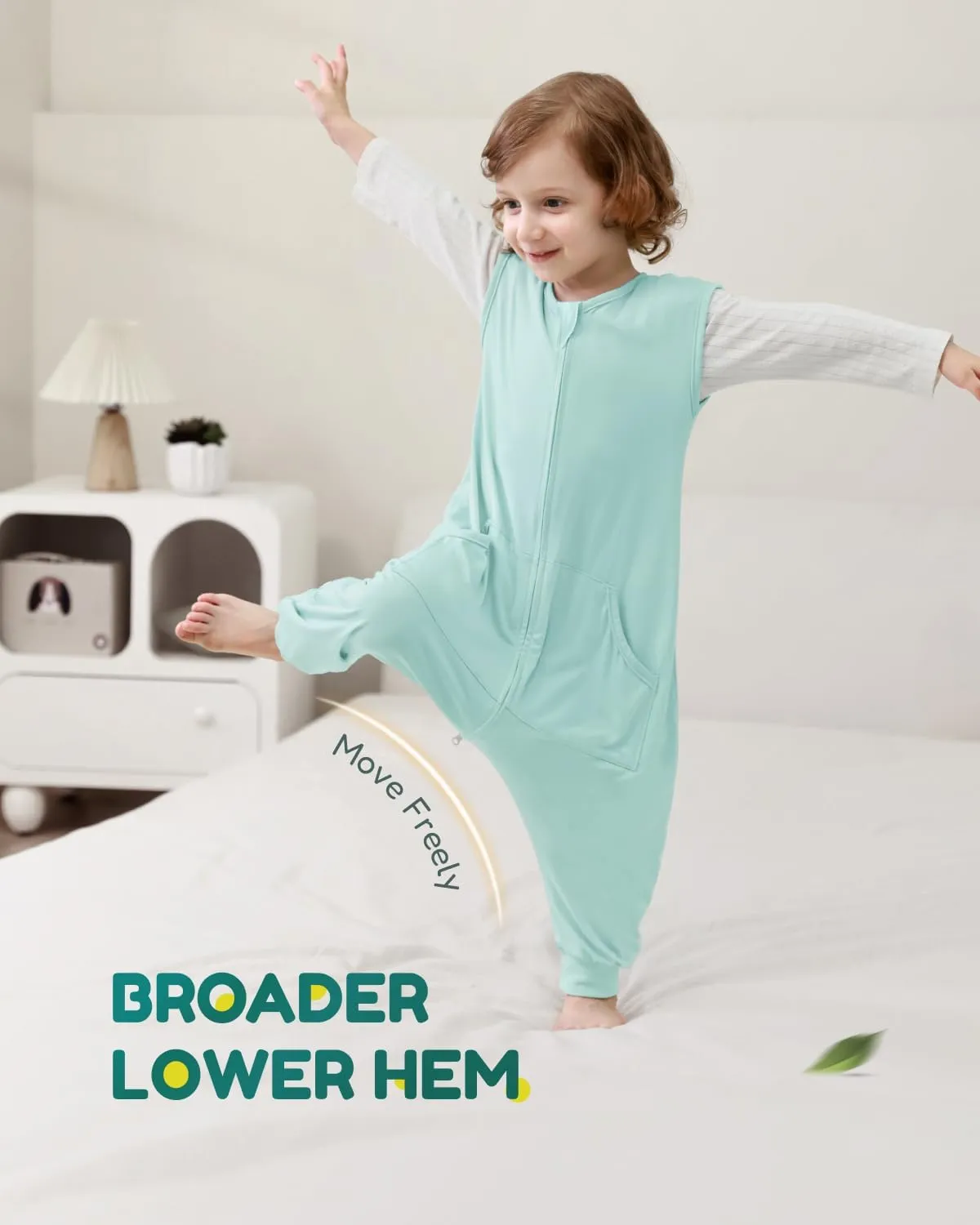 HOMEAL Toddler Sleep Sack with Leg, Sleep Sack with Feet, Baby Sleep Sack 12M-7T