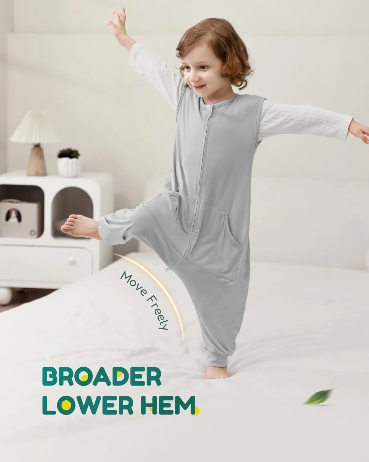 HOMEAL Toddler Sleep Sack with Leg, Sleep Sack with Feet, Baby Sleep Sack 12M-7T