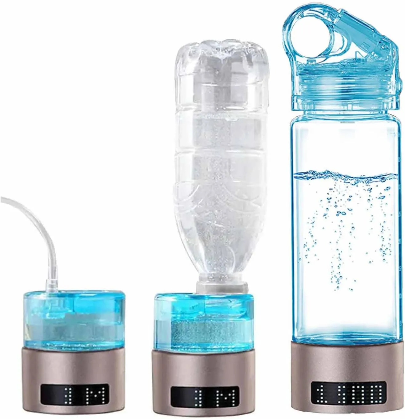 Hydrogen Water Bottle, Portable Hydrogen Water Ionizer Machine, Hydrogen Rich Water Health Cup, SPE Electrolysis Technology, Concentrations up to 1600ppb