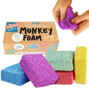 Impresa Monkey Foam from The Original Monkey Noodle 5 Giant Blocks, Squishy Sensory Toys for Kids with Unique Needs Fosters Creativity, Fun Play Foam, Great for Classrooms, Home, & Playtime Ages 3 