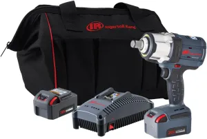 Ingersoll Rand W7172-K22 3/4" Impact Wrench and 2 Battery Kit, 4 Power Modes, Brushless Motor, 1500 ft-lbs Nut Busting Torque, 1000 ft-lbs Max Torque, LED Light Ring, Gray