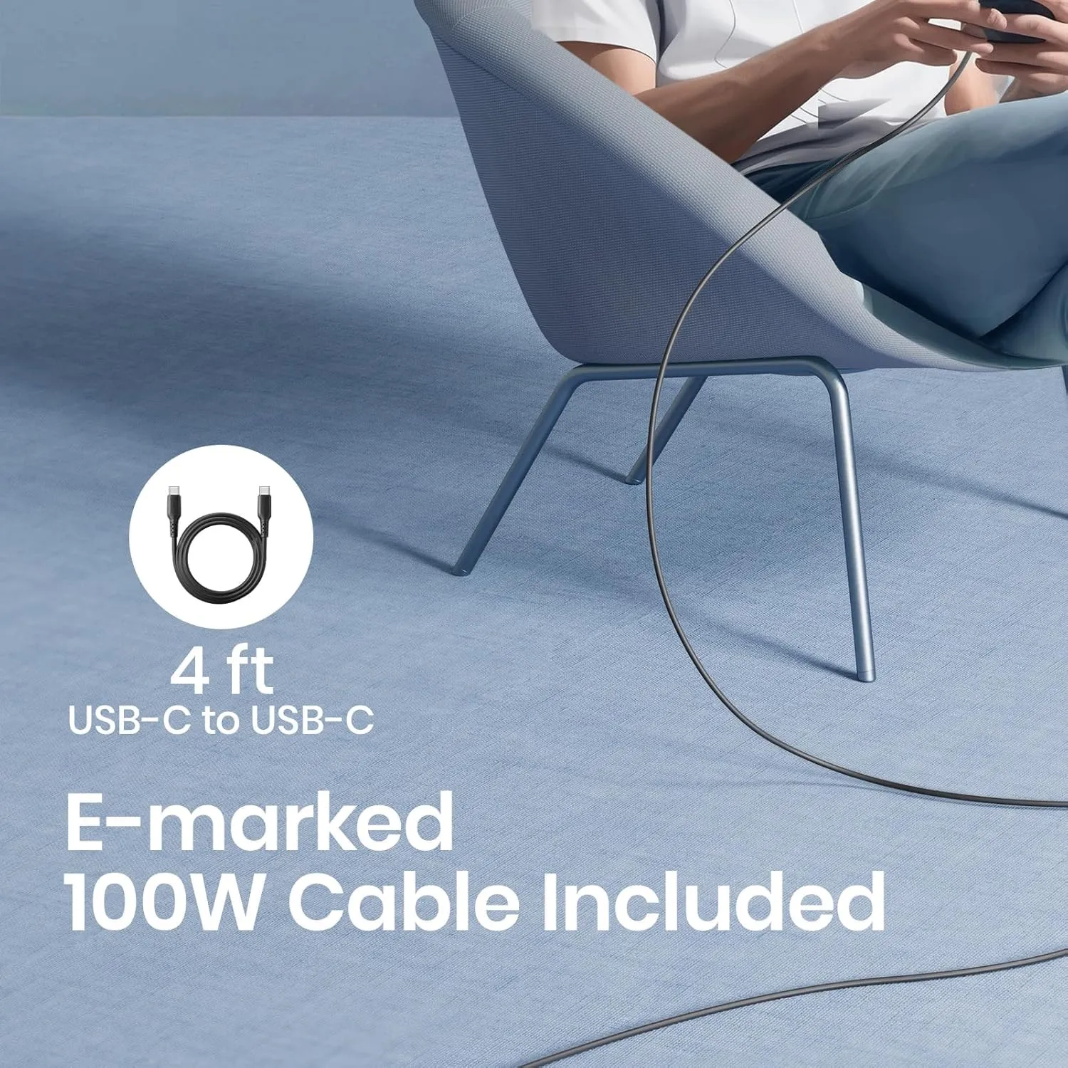 INIU 65W USB C Charger, PD QC 3.0 Fast Charging Type C Wall Charger Block, 2 Ports USB-C Power Adapter for iPhone 16 15 14 Pro Max iPad Pro AirPods Samsung S23 Google Pixel Tablet Switch
