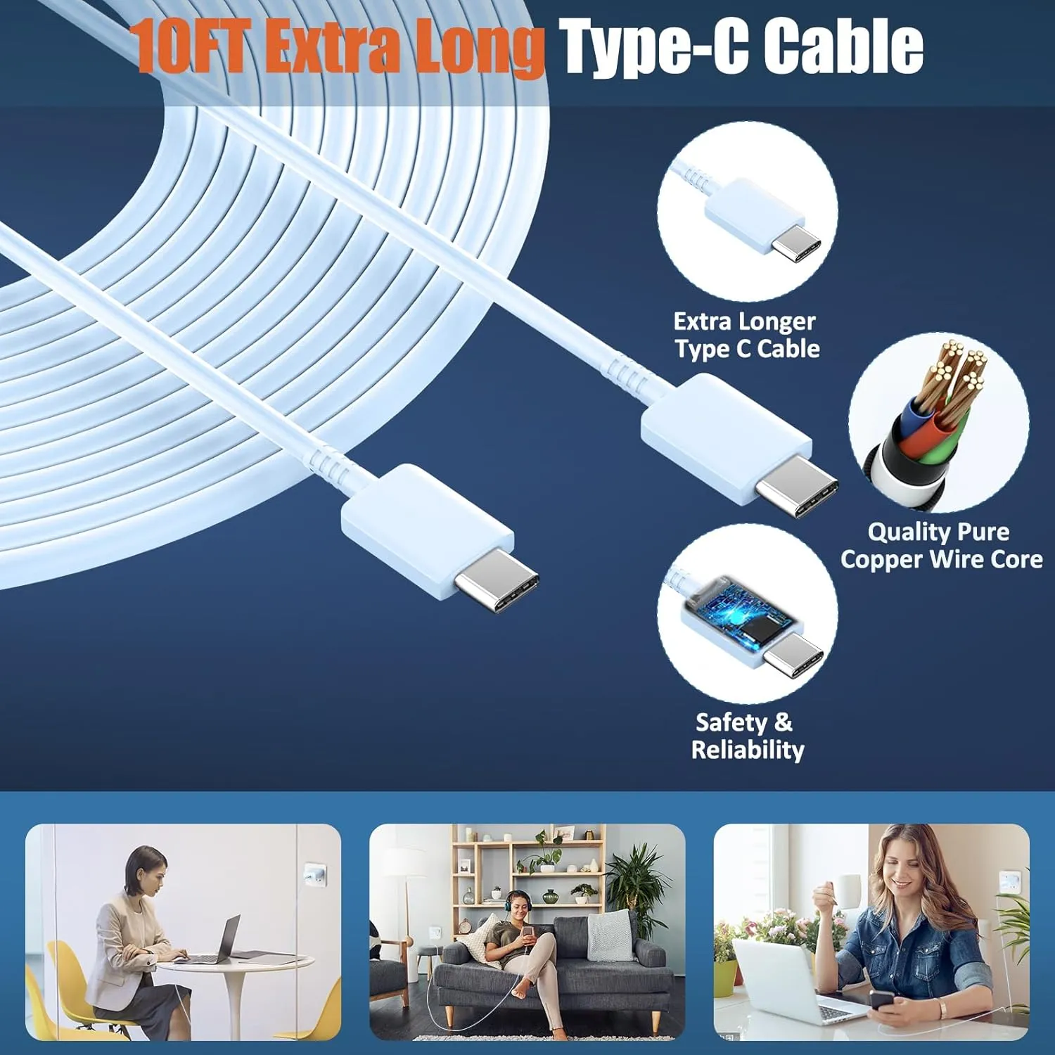 i.Phone 16 15 Pro Max Charger Fast Charging, 30W USB C i.Phone 15 16 Pro Max Fast Charger Block with 10FT Long USB C Charging Cable for iPhone 16 Pro Max/16 Pro/15 Pro Max,iPad,Samsung Galaxy S24
