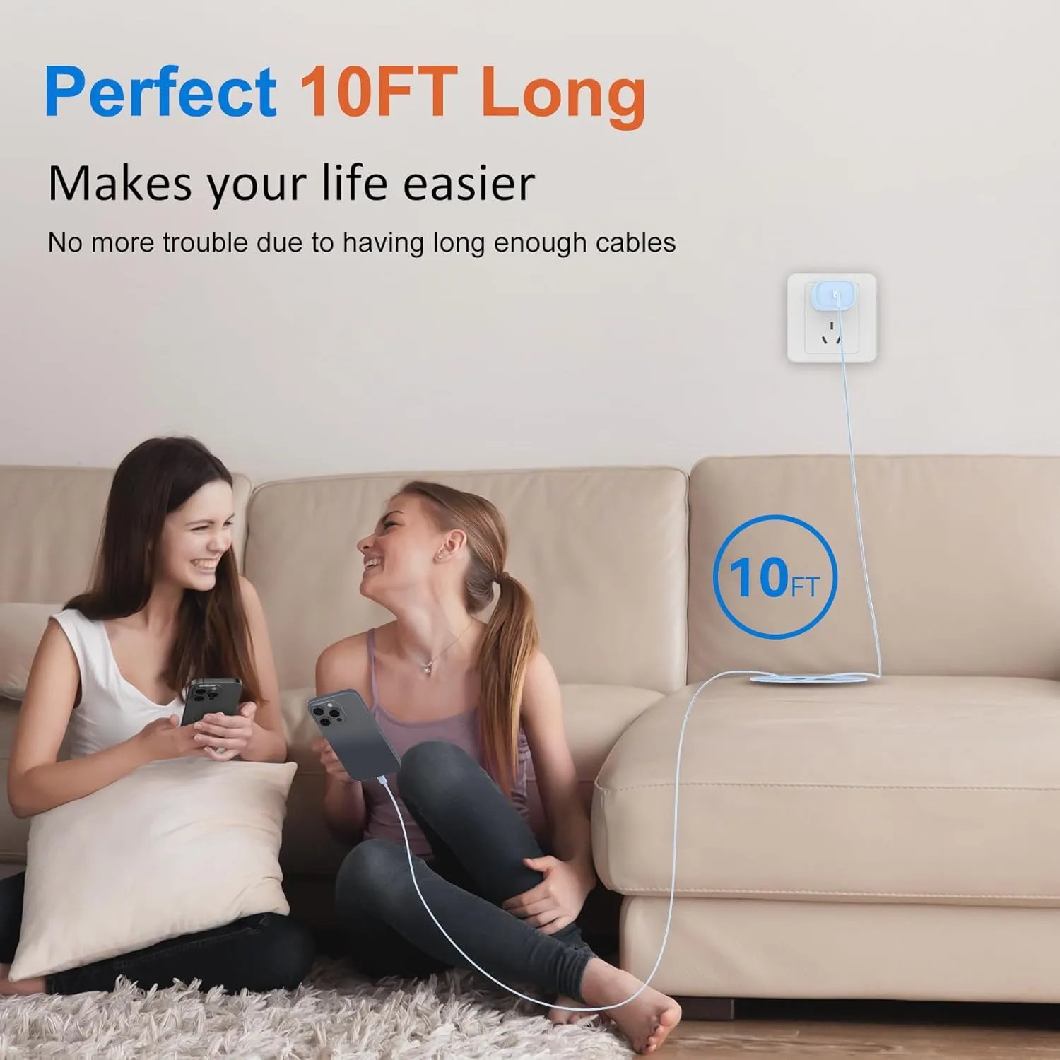 i.Phone 16 15 Pro Max Charger Fast Charging, 30W USB C i.Phone 15 16 Pro Max Fast Charger Block with 10FT Long USB C Charging Cable for iPhone 16 Pro Max/16 Pro/15 Pro Max,iPad,Samsung Galaxy S24