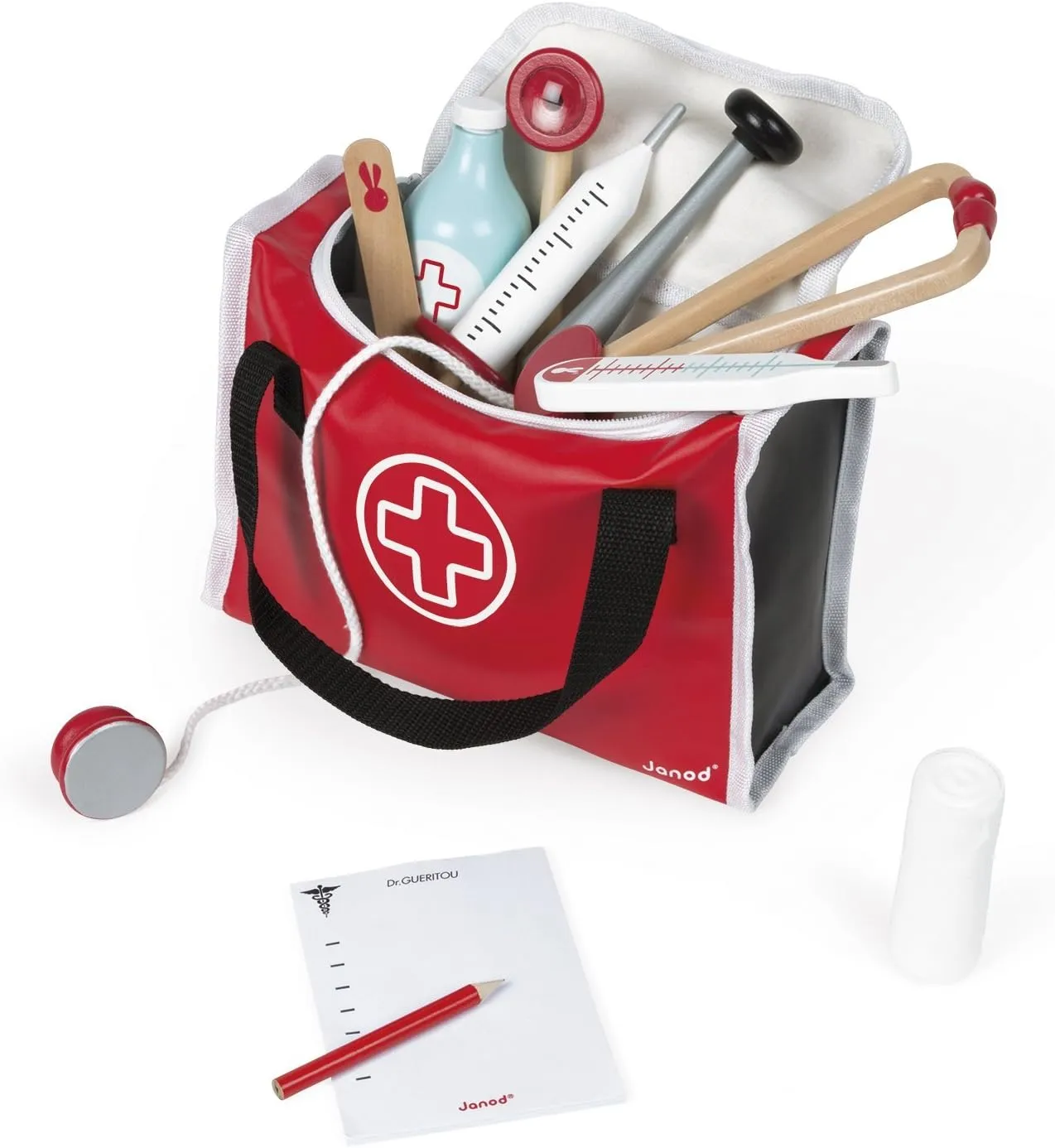 Janod Doctor's Suitcase - Play Set with 10 Accessories - Ages 3  - J06513