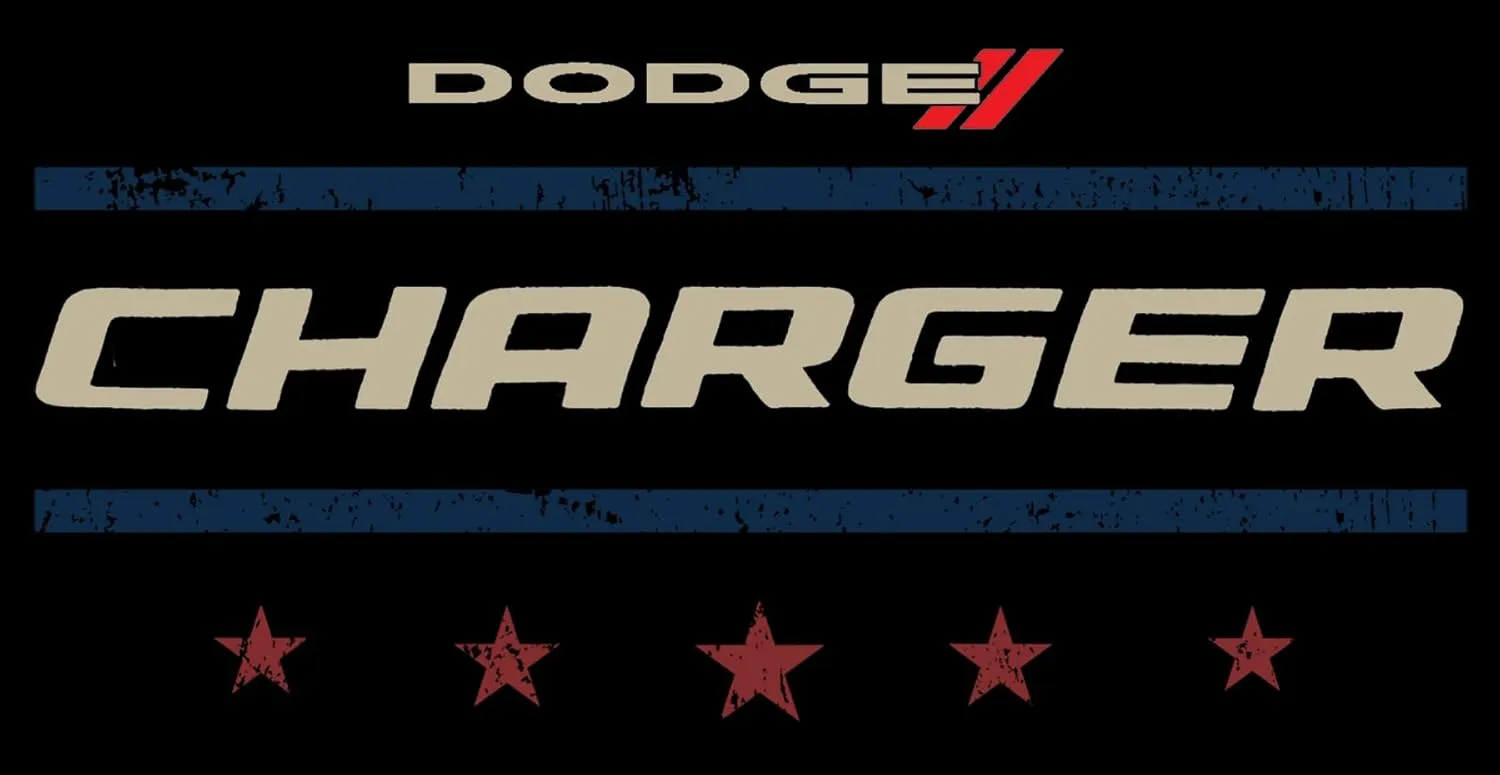 JH DESIGN GROUP Men's Dodge Charger Pullover Hoodie American Flag 2 Sided Sweatshirt