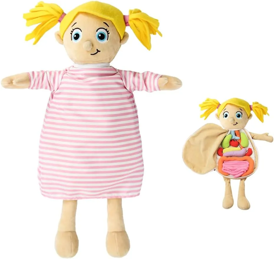 KAKIBLIN Human Body Model for Kids, Anatomy Toy, Human Body Organs, Preschool Educational Organ Plush Toys for Kids, Science Learning Kits, Body Organ Science Kits Sensory Toys for Boys Girls
