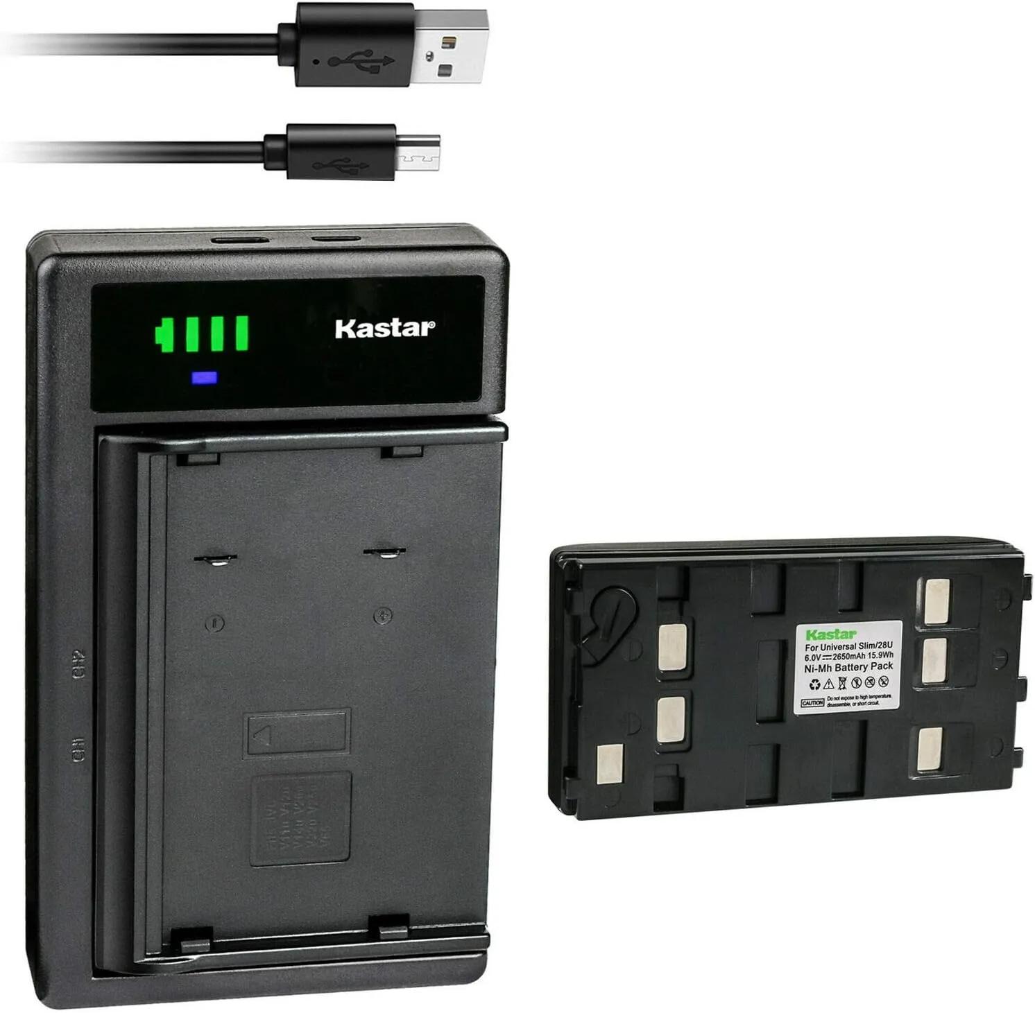 Kastar 1-Pack Battery and Smart USB Charger Compatible with Metz 9745 9747 9748 9783, Grundig LC-355 LC-400 LC-410 LC-450 LC-460 LC-500 LC-550 LC-560