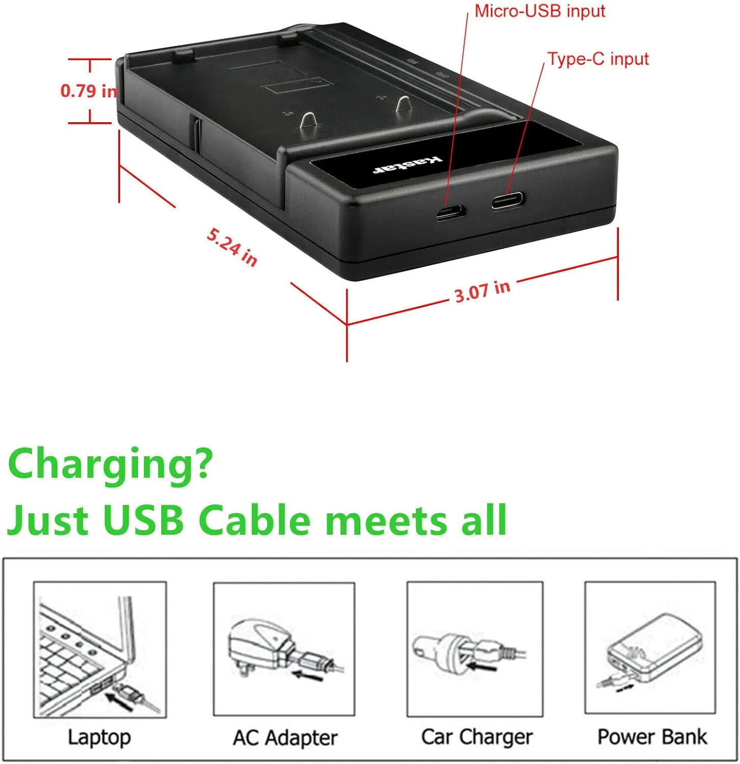Kastar 1-Pack Battery and Smart USB Charger Compatible with Metz 9745 9747 9748 9783, Grundig LC-355 LC-400 LC-410 LC-450 LC-460 LC-500 LC-550 LC-560