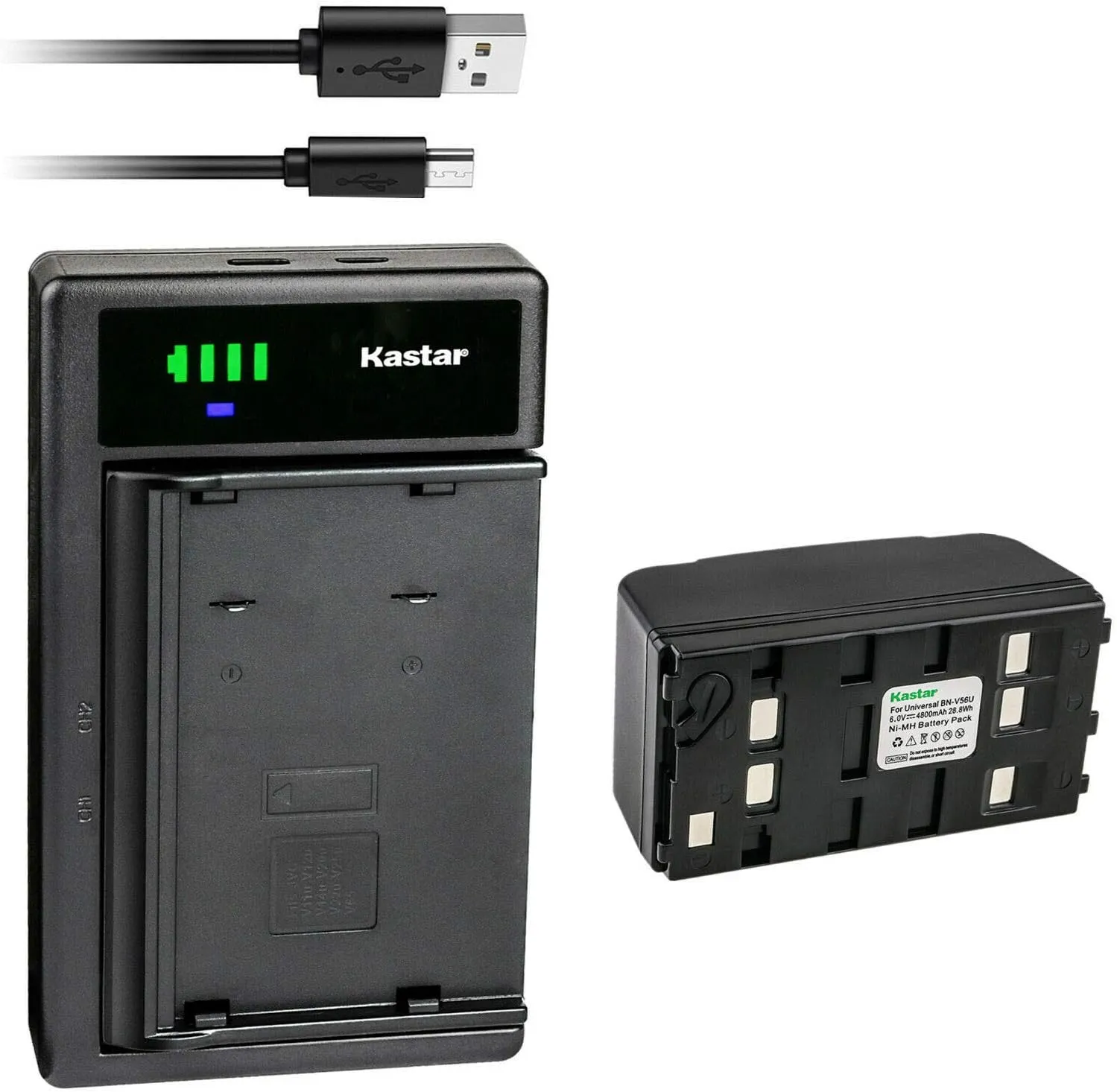 Kastar 1-Pack Battery and Smart USB Charger Replacement for Metz 9745 9747 9748 9783, Grundig LC-355 LC-400 LC-410 LC-450 LC-460 LC-500 LC-550 LC-560 Camcorder