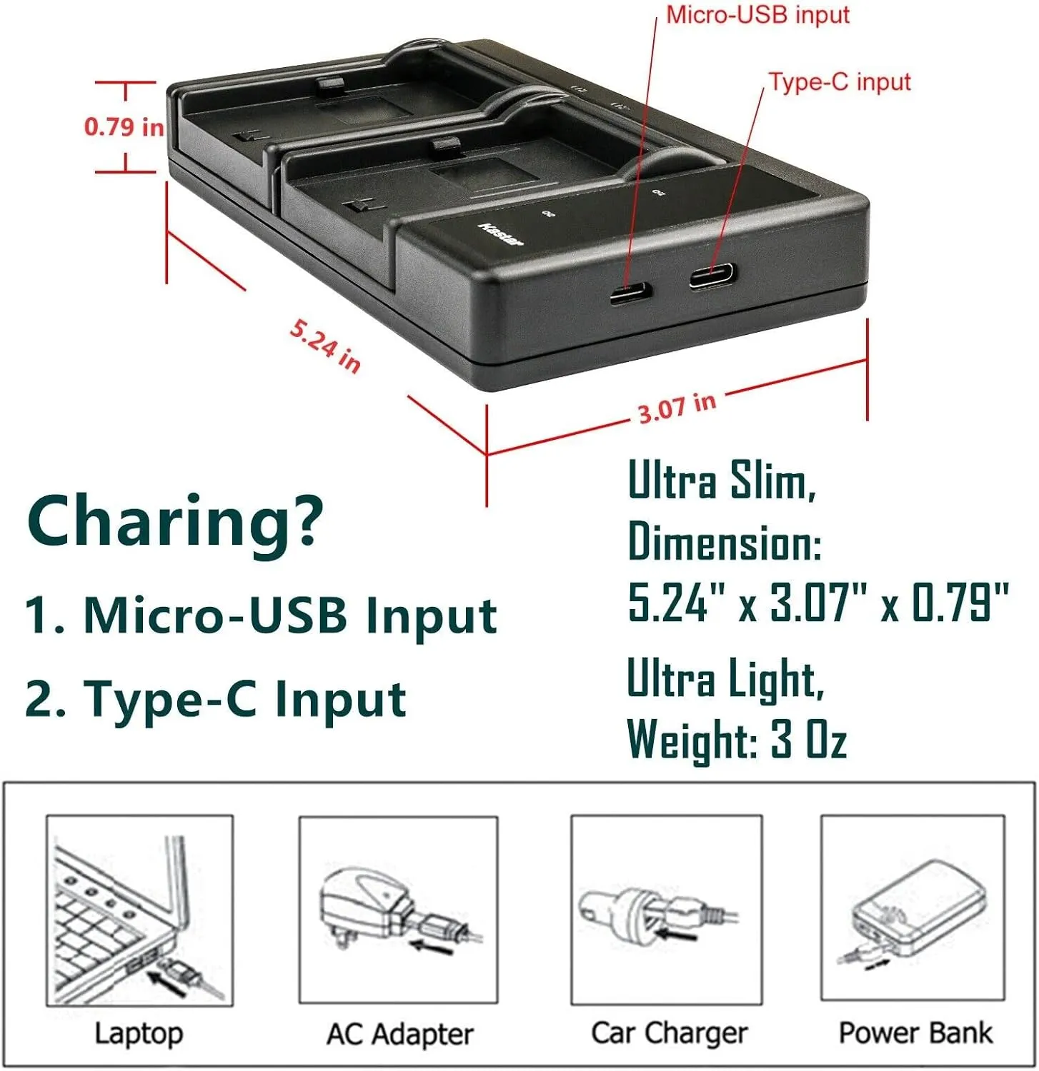 Kastar 1-Pack BP-915G Battery and LTD2 USB Charger Compatible with Phase One P25 Plus P25 , Phase One P30, Phase One P30 Plus P30 , Phase One P40, Phase One P40 Plus P40 