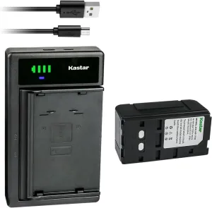 Kastar 1-Pack NP-77H Battery and LTD2 USB Charger Compatible with Sony CCD-V88 CCD-V88E CCD-V9 CCD-V900 CCD-V900E CCD-V90E CCD-V95E CCD-V99 CCD-V9E, MVC-2000 MVC-5000, Sony XV SeriesXV-M30 XV-MH30