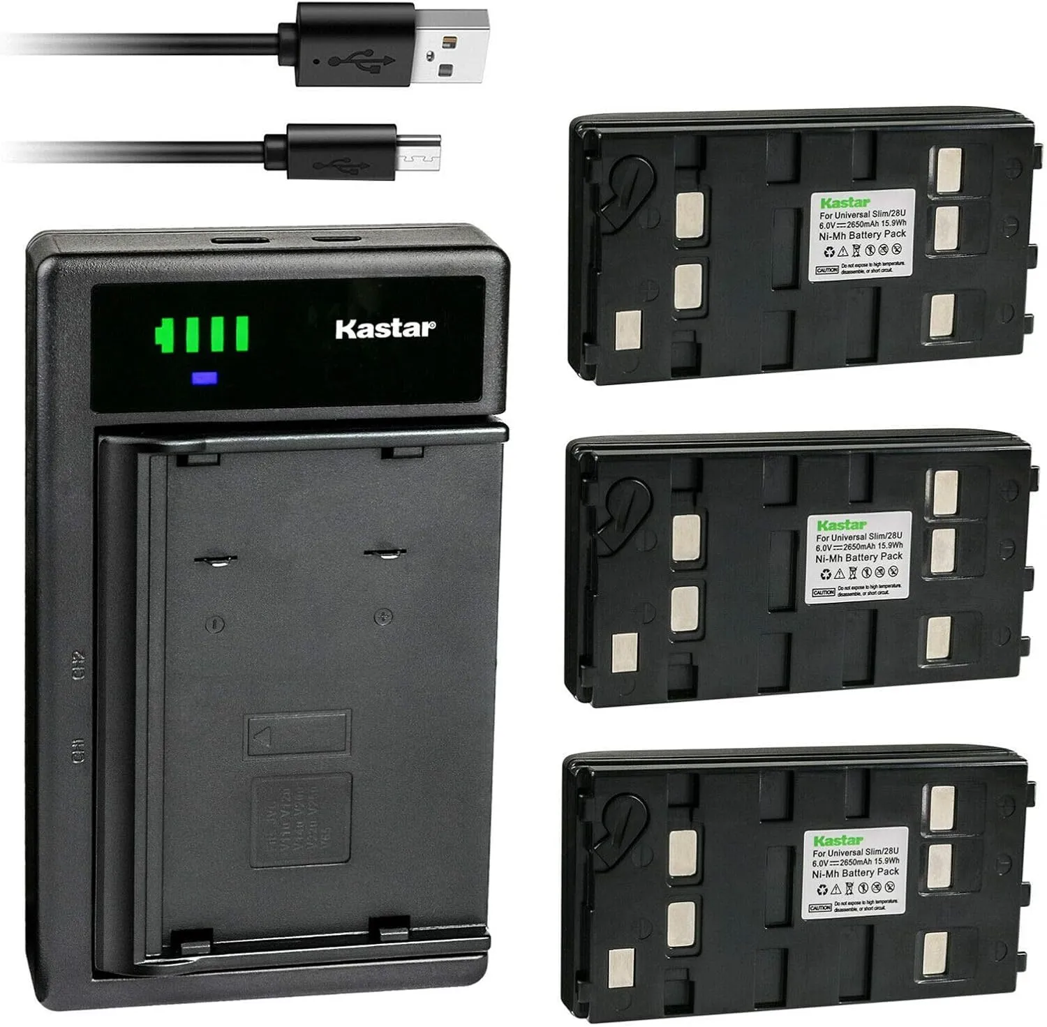 Kastar 3-Pack Battery and Smart USB Charger Compatible with Sony CCD-V Series CCD-V88 CCD-V88E CCD-V9 CCD-V900 CCD-V900E CCD-V90E CCD-V95E CCD-V99 CCD-V9E, Sony MVC SeriesMVC-2000 MVC-5000
