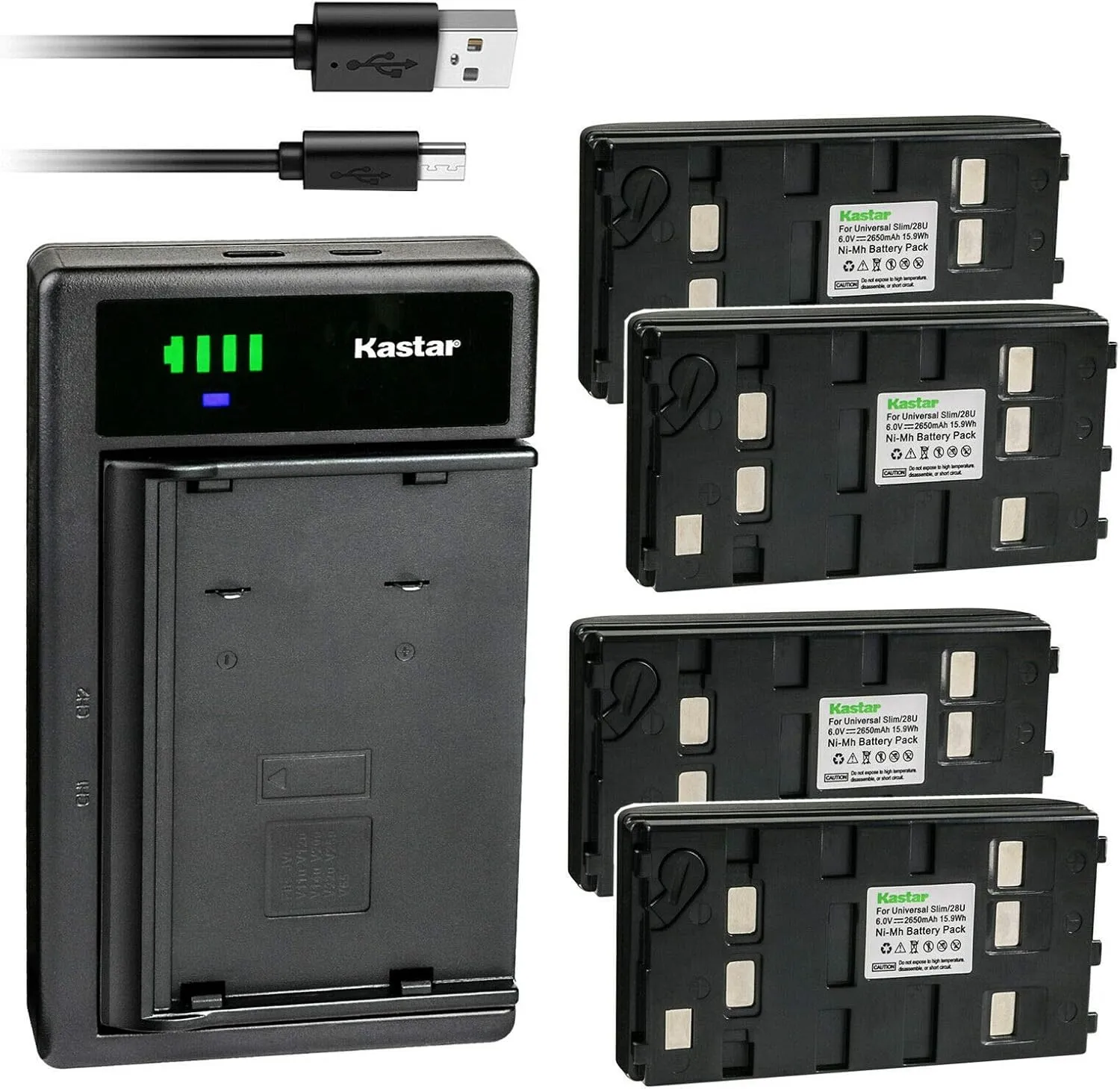 Kastar 4-Pack Battery and Smart USB Charger Compatible with Sony CCD-V Series CCD-V88 CCD-V88E CCD-V9 CCD-V900 CCD-V900E CCD-V90E CCD-V95E CCD-V99 CCD-V9E, Sony MVC SeriesMVC-2000 MVC-5000