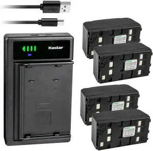 Kastar 4-Pack Battery and Smart USB Charger Replacement for Durace DR10 DR10AA Battery, Durace DR11 PC-DR11 DR11AA CPI-IRIS 2 ISAP HH750 ISI Vision III Iris NightSight Cameras