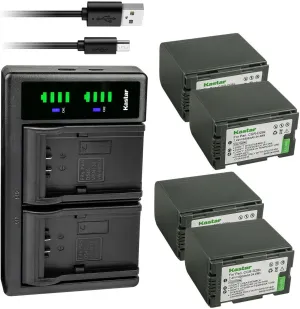 Kastar 4-Pack CGR-D28 Battery and LTD2 USB Charger Replacement for Panasonic CGA-D16R, CGA-D16S, CGA-D16SE/1B, CGA-D220, CGA-D220A/1B, CGA-D220E/1B, CGR-D16, CGR-D16A/1B, CGR-D16R, CGR-D16S