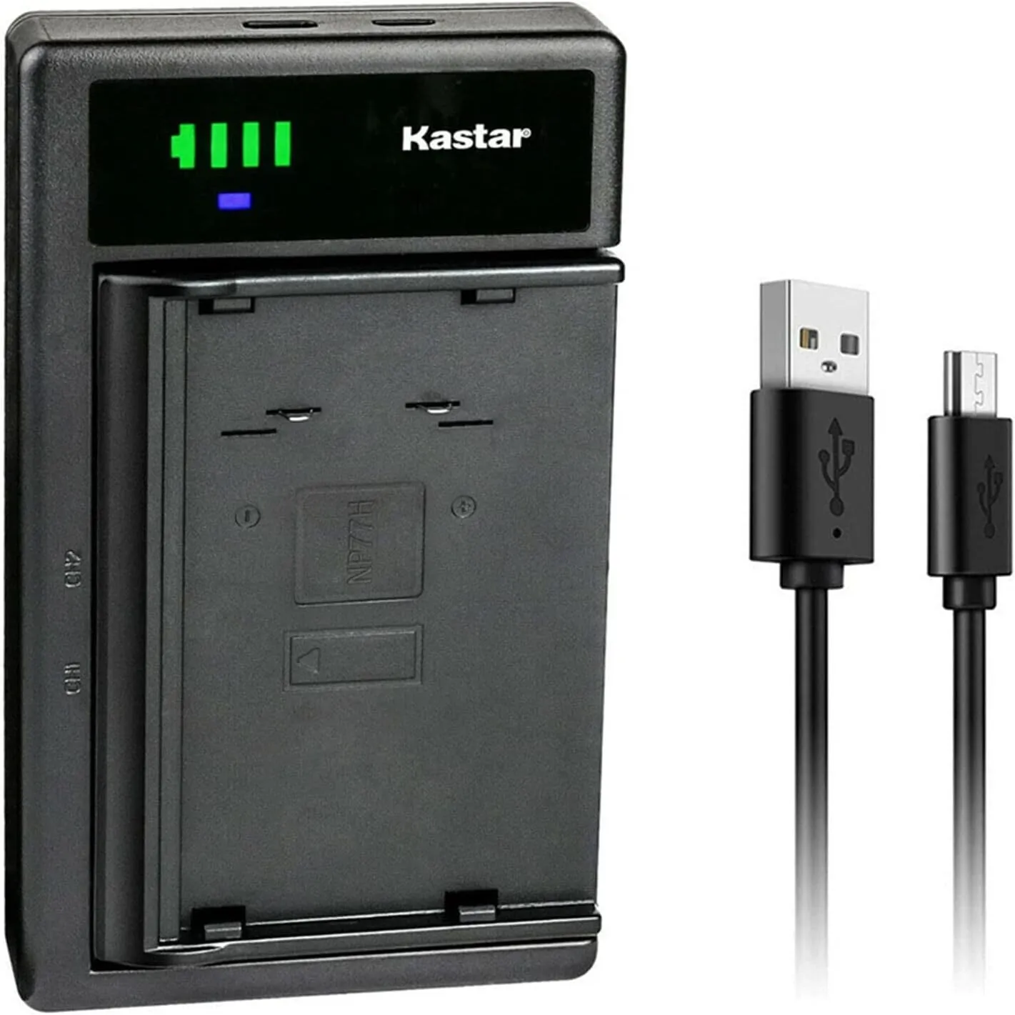 Kastar LTD2 USB NP-77H Battery Charger Compatible with Sony CCD-V88 CCD-V88E CCD-V9 CCD-V900 CCD-V900E CCD-V90E CCD-V95E CCD-V99 CCD-V9E, MVC-2000 MVC-5000, Sony XV SeriesXV-M30 XV-MH30