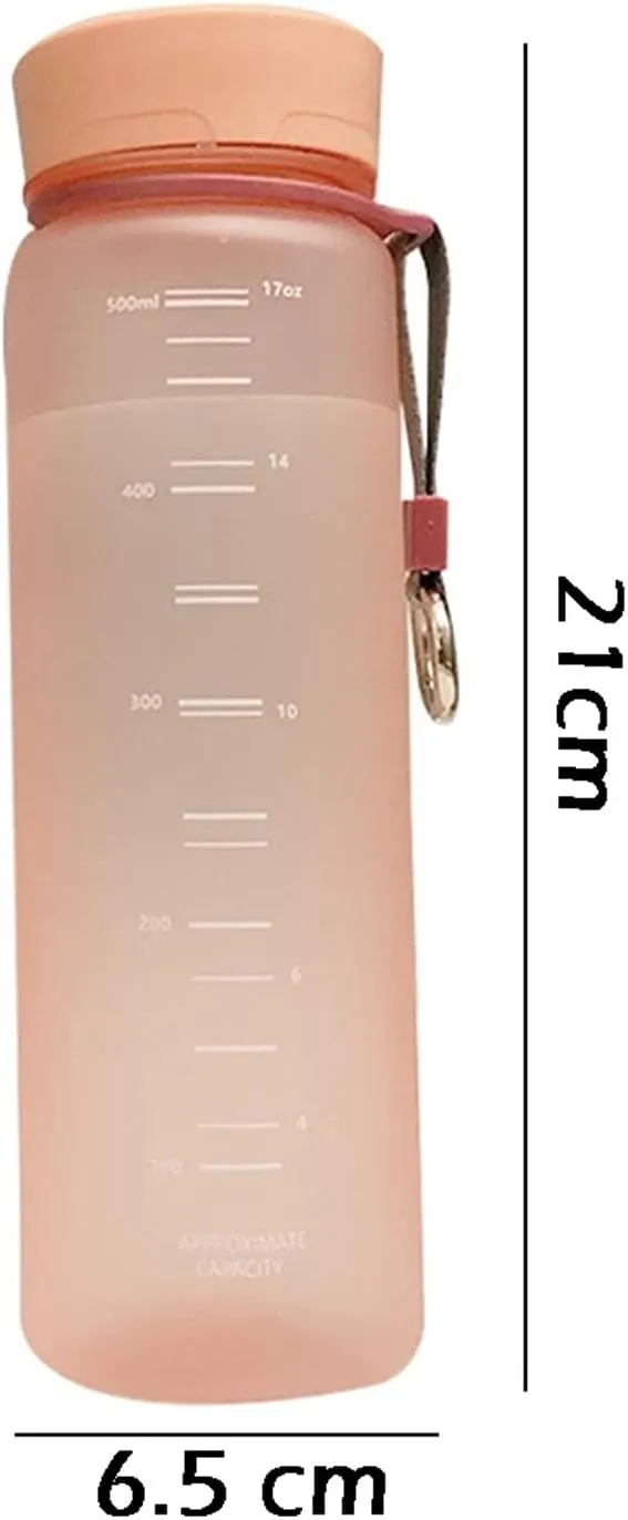 kettles Matte Texture Water Bottles with Portable Rope,Wide Mouth,Sports Bottle With Time Marker,Plastic Large Cups-Leak Proof Fitness canteen(C)