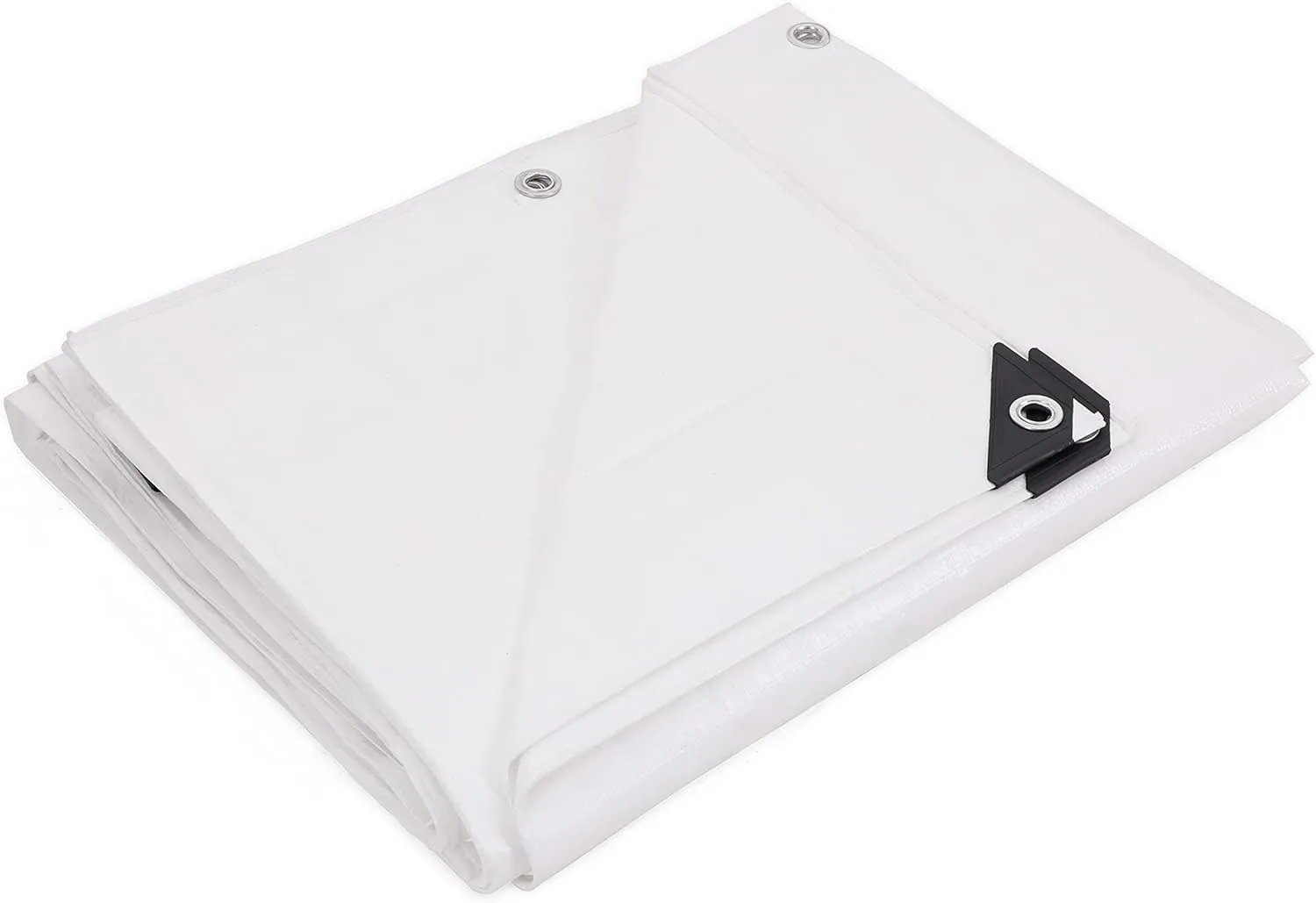 Kotap 6 x 8 Ft. Heavy-Duty Protection/Coverage Tarp, Superior Weave for Greater Longevity 8-mil, Multi-Use, Waterproof, White, 1-Pack (TRW-0608)