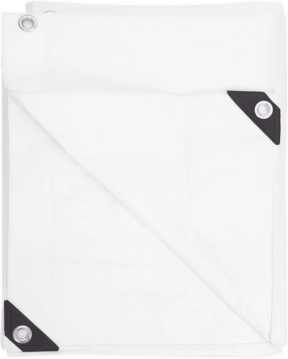 Kotap 6 x 8 Ft. Heavy-Duty Protection/Coverage Tarp, Superior Weave for Greater Longevity 8-mil, Multi-Use, Waterproof, White, 1-Pack (TRW-0608)