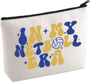 KUIYAI Netball Lovers Cosmetic Bag Best Netball Player Gift Netball Coach Gift Netball Competition Gift In My Netball Era Makeup Bag (NetballEra Mup)