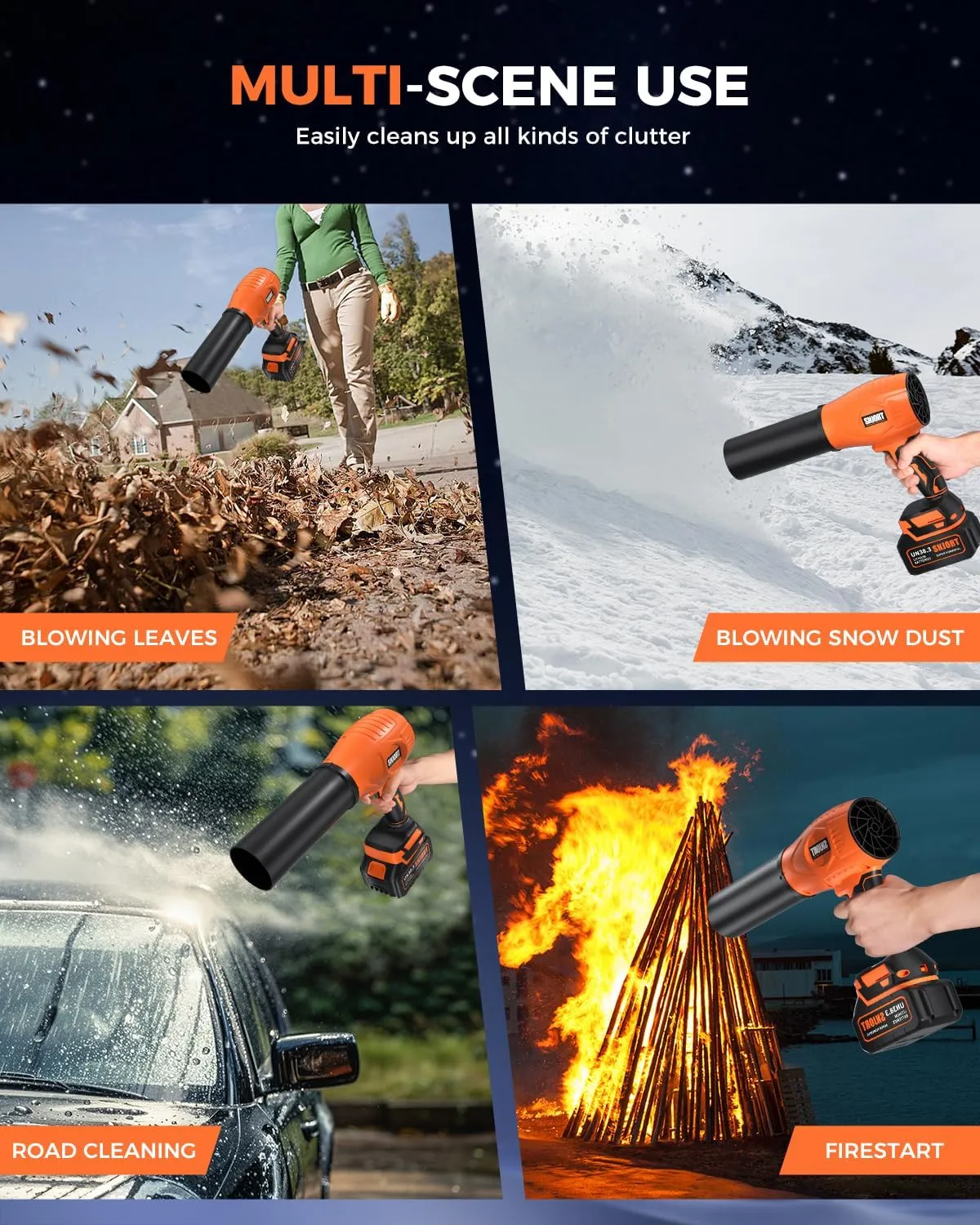 Leaf Blower Cordless with Battery and Charger, 300,000 RPM, Extended Nozzle, Lightweight Handheld Design, Turbo Jet Blower for Patio Cleaning,car Blowing Water, Lawn Care, Blowing Leaves and Dust