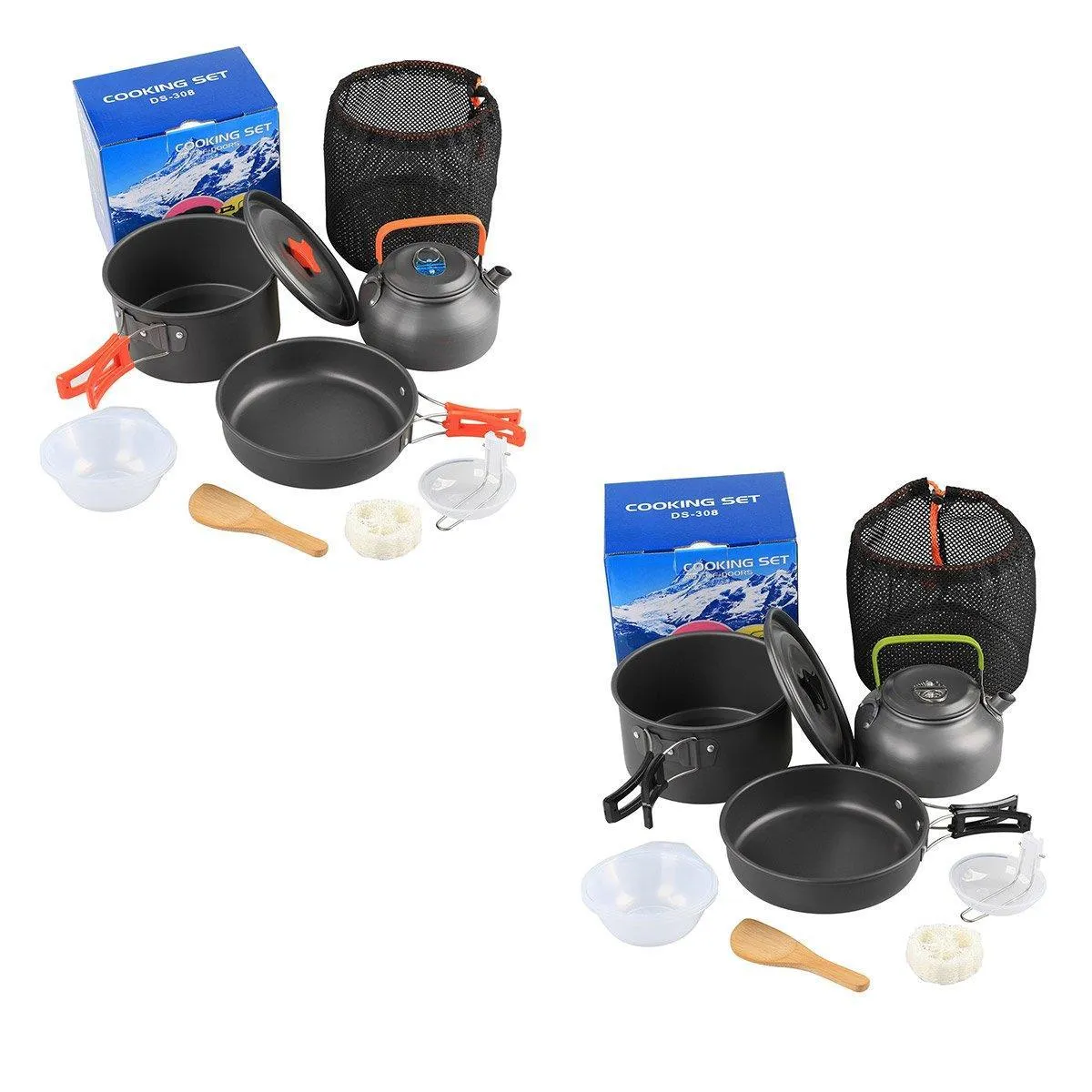 Lightweight Camping Cookware Set Outdoor Cooking Gear 3 Piece Travel Cook Set