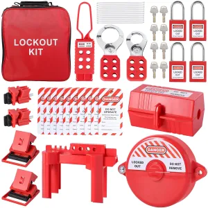 Lockout Tagout Kit,Loto Kit Safety Padlock Loto Hasp Electrical Plug/Ball Valve/Gate Valve Devices Circuit Breaker Loto Tags,Electrical Loto for Electrical/Industrial/Mechanical