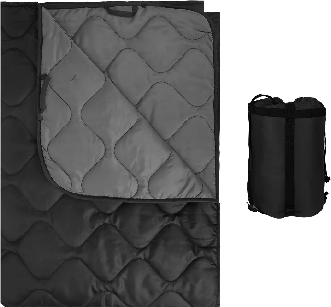 LOOGU Camo Blanket Waterproof Insulation Poncho Liner for Outdoor Camping, Hiking, Hunting, Survival, Backpacking, Picnicking