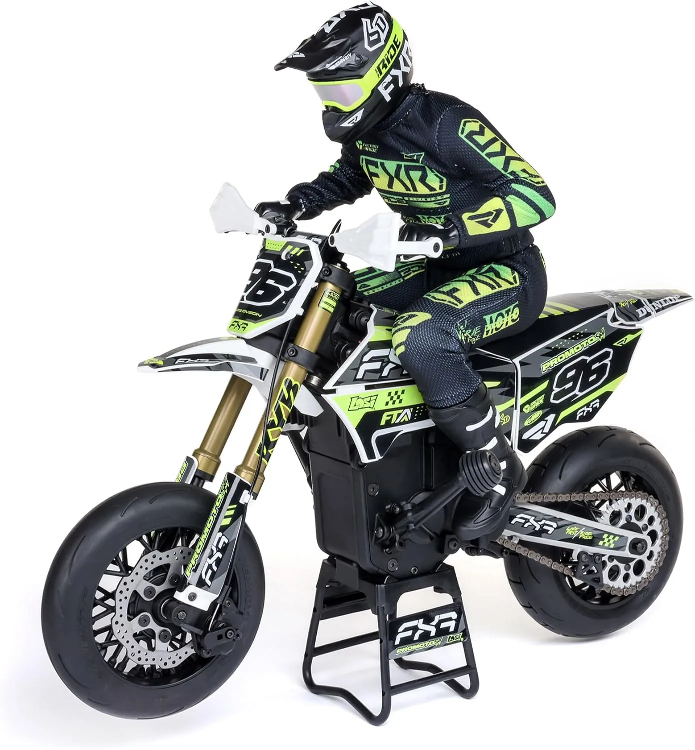 Losi Promoto-SM 1/4 Super Moto Motorcycle FXR White RTR Basic LOS-2272