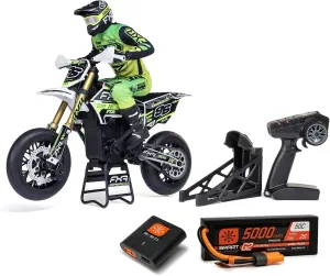 Losi Promoto-SM 1/4 Super Moto Motorcycle FXR White RTR with Battery and Charger LOS-2310