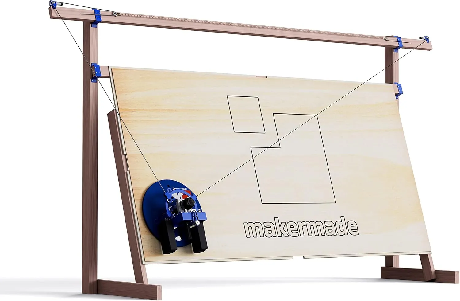 M2 CNC Engraving Machine Kit, First Wall Mounted Highly Accurate Cutting Engraver, 3-Axis CNC Machine for Wood, Metal, Plastic & More, Up to 4x8ft Working Area, Based on Maslow CNC Design