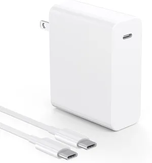 Mac Book Pro Charger, 100W USB C Laptop Charger Power Adapter for MacBook Air/Pro 13 14 15 16 inch 2024 2023 2022 2021 2020 M1 M2 M3 Laptop ipad Pro Samsung and All USBC Device with USB C Cable(5.9ft)