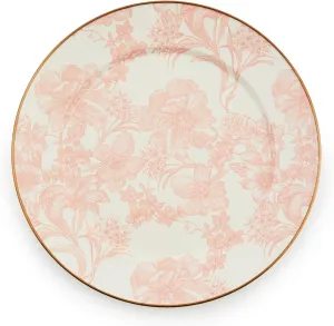 MACKENZIE-CHILDS Enamel Charger Plate, Decorative Plate for Home Decor, 12 Inches, Rosy English Garden