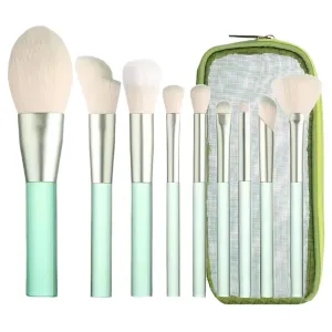 Makeup Brush Set with Organizer Bag, 9 Pcs Premium Synthetic Powder Foundation Brush,Eyeliner Blending Contour Concealer Eyeshadow Brush,Birthday Gifts for Women