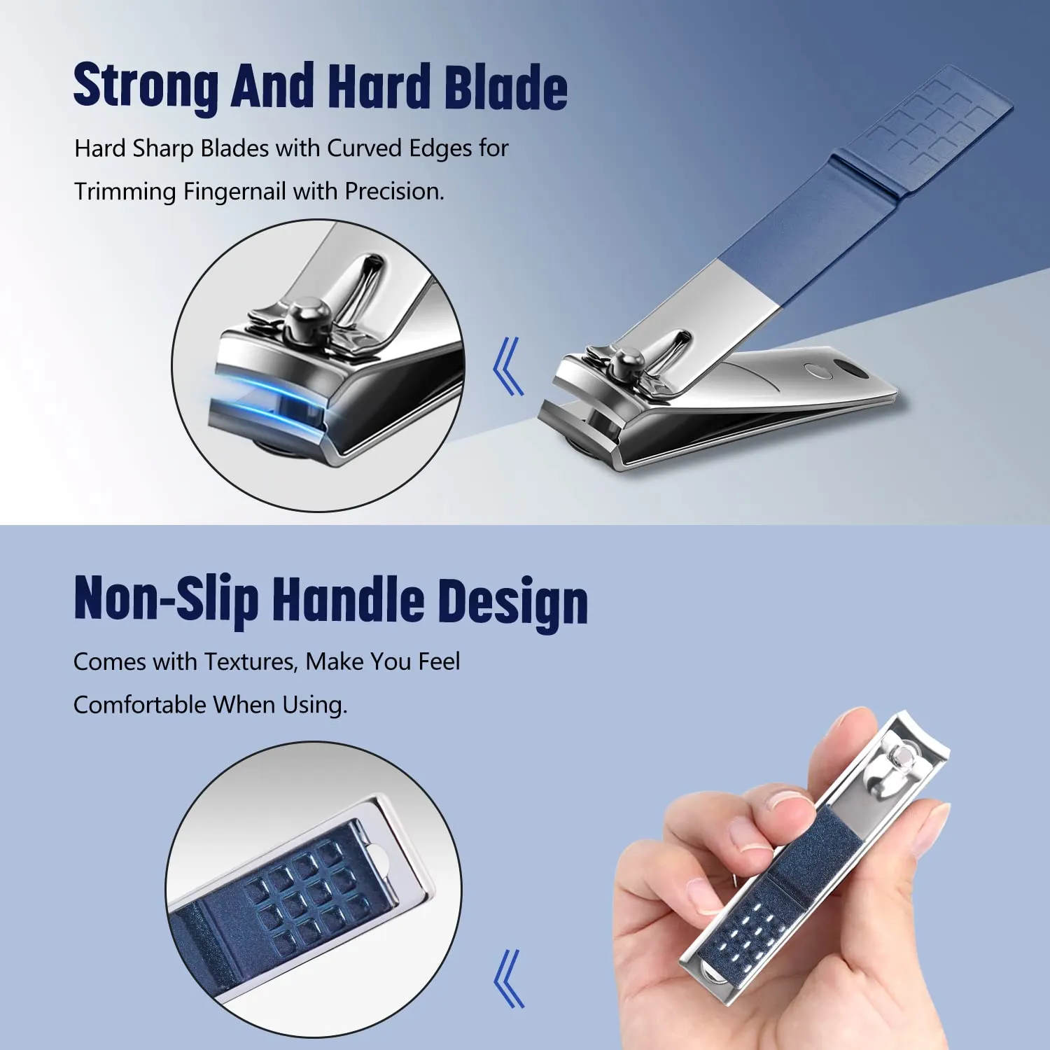 Manicure Set Men Women Nail Grooming Kit, Professional Manicure Kit Pedicure Kit 26 In 1 Nail Clipper Set Nail Care Tools Kit With Travel Case- Blue