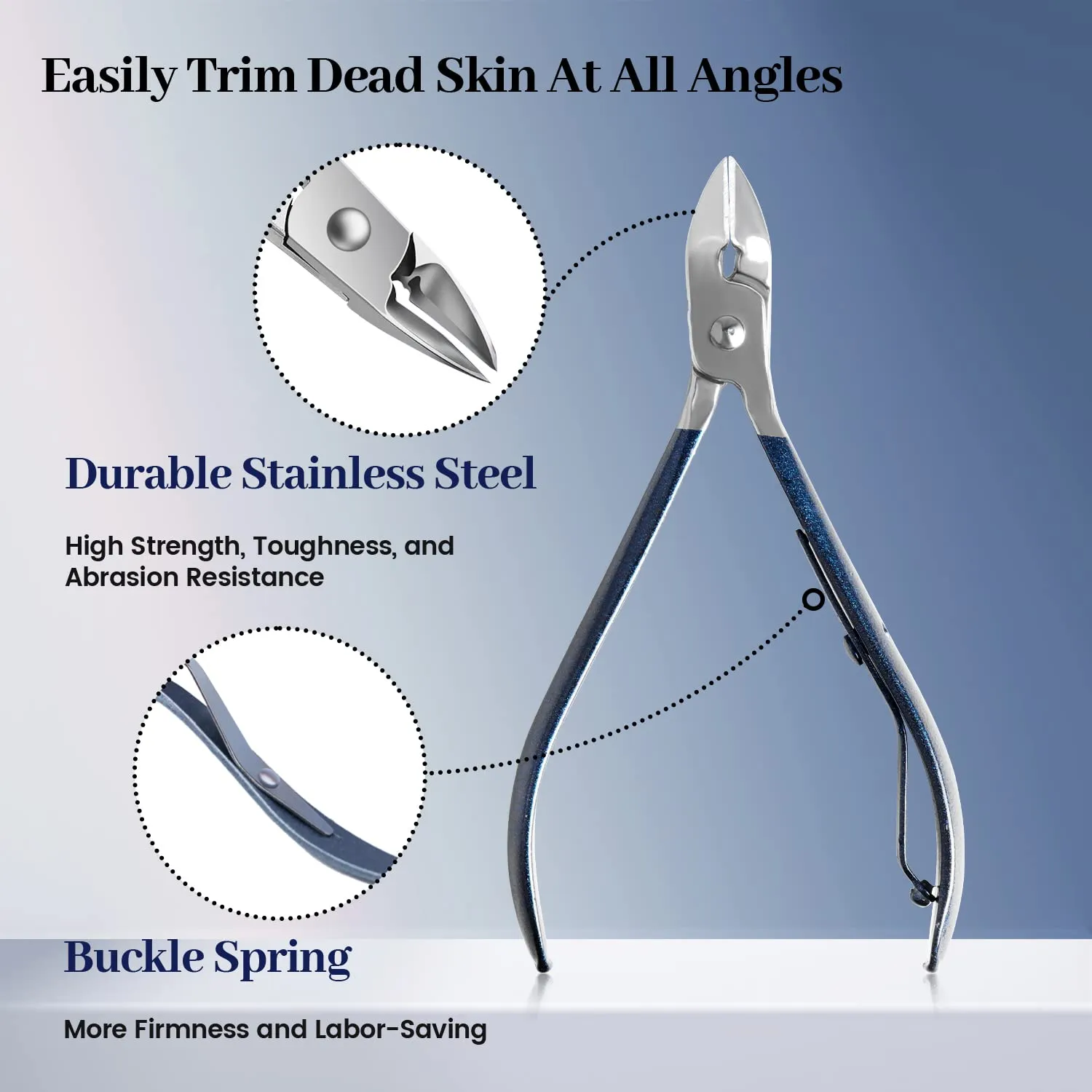 Manicure Set Men Women Nail Grooming Kit, Professional Manicure Kit Pedicure Kit 26 In 1 Nail Clipper Set Nail Care Tools Kit With Travel Case- Blue