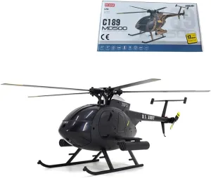 MD500 C189 Remote Control Helicopter, 2.4G 1/28 4CH RC Single-Rotor Helicopter RC Aircraft Plane Toys with 6-axis Gyro, Altitude Hold, One Key Take Off/Landing - RTF Version
